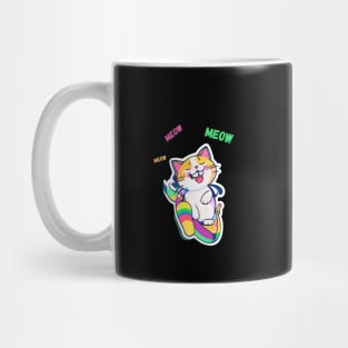 Geometric Cats colourful Mug